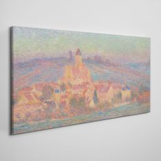 COLORAY.CZ Obraz na plátně Sunset Vetheuil mince 100x50 cm