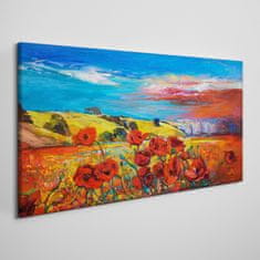 COLORAY.CZ Obraz na plátně Moderní květiny Sky 120x60 cm