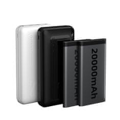 DUDAO K12PQ+ powerbanka 20000mAh 2x USB QC 3.0 PD 20W Black