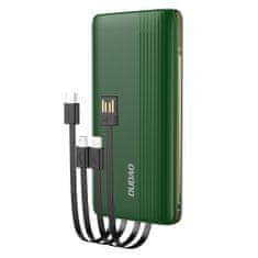 shumee Powerbanka 10000mAh K4Pro s vestavěnými kabely, zelený LED displej