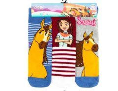 DreamWorks Dívčí ponožky Spirit 3-pack modrá, 23-26