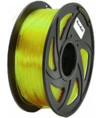 XtendLan tisková struna (filament), PETG, 1,75mm, 1kg, průhledný žlutý (3DF-PETG1.75-TYL 1kg)
