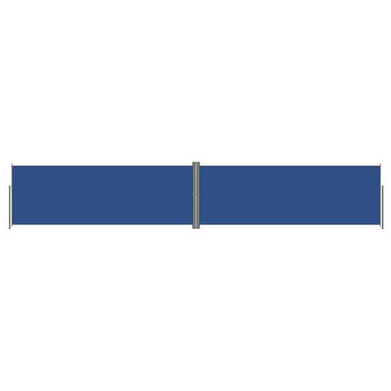 Greatstore Zatahovací boční markýza modrá 180 x 1 000 cm