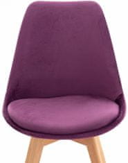 BHM Germany Jídelní židle Linares, samet, fialová