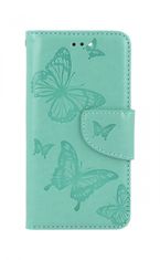 TopQ Pouzdro iPhone SE 2022 knížkové Butterfly zelené 75012