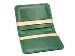 TLW Kožená mini peněženka SHELBY smaragdová
