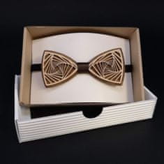AMADEA Dřevěný motýlek k obleku - spirála 11 cm