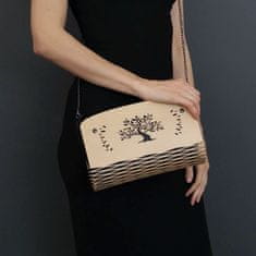 AMADEA Dřevěná kabelka černá - strom 25 cm