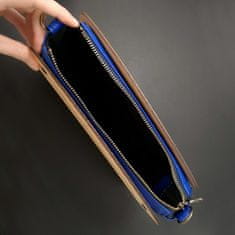 AMADEA Dřevěná kabelka tmavě modrá - mandala 25 cm
