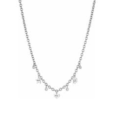 Liu.Jo Stylový ocelový náhrdelník s přívěsky Brilliant LJ1648
