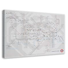 shumee Obraz na plátně, londýnské metro - plán linky metra - 60x40