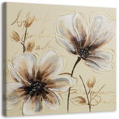 shumee Obraz na plátně, Malované květiny - 40x40