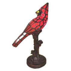 Clayre & Eef Dekorativní stolní lampa Tiffany BIRD 5LL-6102R