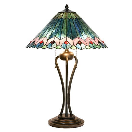 Clayre & Eef Stolní lampa Tiffany TRIANGLE 5LL-5391