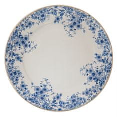Clayre & Eef Porcelánový jídelní talíř BLUE FLOWERS BFLFP