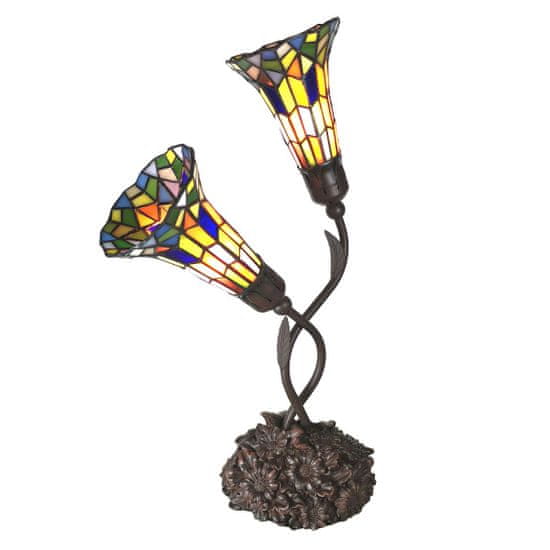Clayre & Eef Stolní lampa Tiffany FLOWERS 5LL-6028