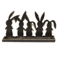 Clayre & Eef Dekorativní kovový tácek s králíky 64331