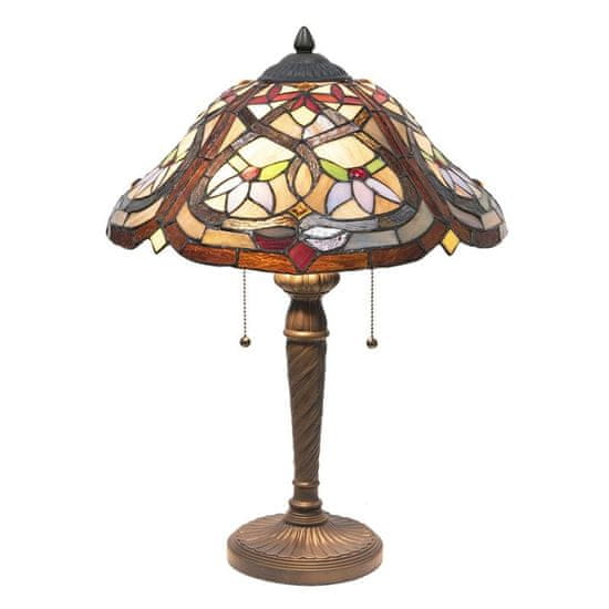 Clayre & Eef Stolní lampa Tiffany FLOWERS 5LL-7808
