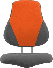 Artspect Rostoucí židle FUXO V-LINE s područkami- Oranžovo-šedá