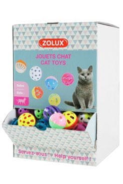 Zolux Hračka kočka Display zvonící míčky 204ks