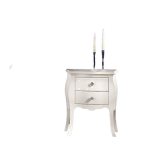 Amoletto Import Luxusní noční stolek Swarovski bílé a lesklé barvy