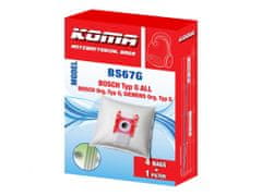 KOMA BS67G - Sáčky do vysavače Bosch Typ G ALL, s plastovým čelem, textilní, 4ks