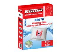 KOMA BS67G - Sada 12ks sáčků do vysavače Bosch Typ G ALL, textilní s plastovým čelem