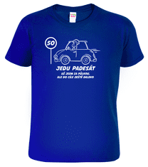 Hobbytriko Pánské tričko s autem - Jedu padesát Barva: Černá (01), Velikost: L