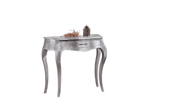Amoletto Import Luxusní konzolový, odkládací stolek Swarowski, s aplikací stříbrné fólie