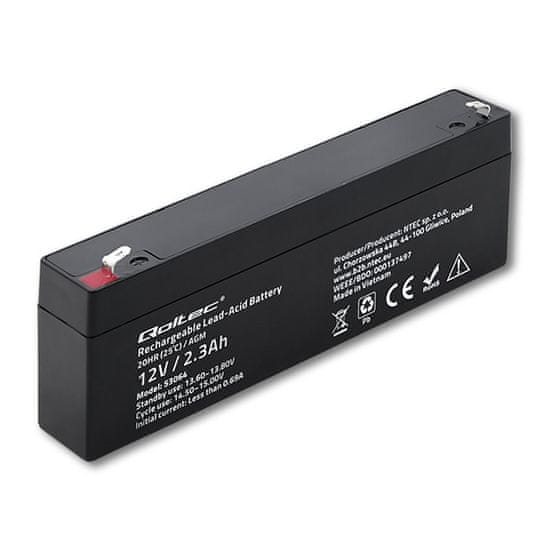 Qoltec Baterie AGM | 12V | 2,3Ah | max. 34.5A