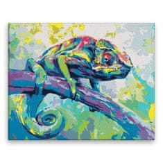 Malujsi Malování podle čísel - Chameleon - 100x80 cm, bez dřevěného rámu
