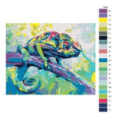 Malujsi Malování podle čísel - Chameleon - 100x80 cm, bez dřevěného rámu