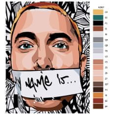 Malujsi Malování podle čísel - Eminem - 30x40 cm, bez dřevěného rámu