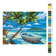 Malujsi Malování podle čísel - Karibská krása - 40x30 cm, bez dřevěného rámu