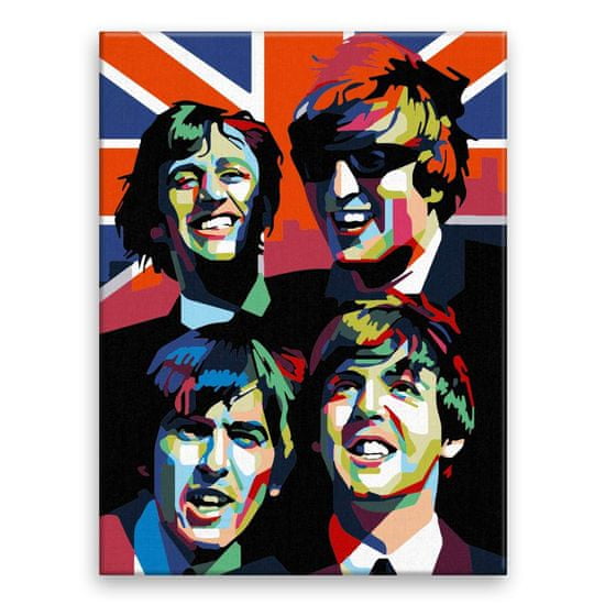 Malujsi Malování podle čísel - The Beatles 02 - 30x40 cm, bez dřevěného rámu