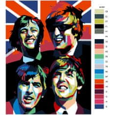 Malujsi Malování podle čísel - The Beatles 02 - 30x40 cm, bez dřevěného rámu