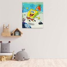 Malujsi Malování podle čísel - SpongeBob - 40x50 cm, bez dřevěného rámu
