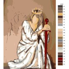 Malujsi Malování podle čísel - Královna s mečem - 80x120 cm, bez dřevěného rámu