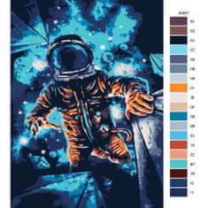 Malujsi Malování podle čísel - Ztracený astronaut - 80x120 cm, bez dřevěného rámu