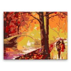 Malujsi Malování podle čísel - Podzimní snění - 40x30 cm, bez dřevěného rámu