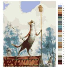 Malujsi Malování podle čísel - Kočka loví ptáky - 80x100 cm, bez dřevěného rámu