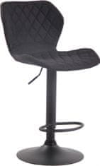 BHM Germany Barová židle Cork, textil, černá / černá