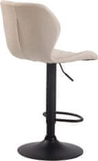 BHM Germany Barová židle Cork, textil, černá / krémová