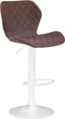 BHM Germany Barová židle Cork, textil, bílá / hnědá