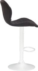 BHM Germany Barová židle Cork, textil, bílá / tmavě šedá