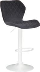 BHM Germany Barová židle Cork, textil, bílá / černá
