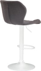 BHM Germany Barová židle Cork, textil, bílá / tmavě šedá