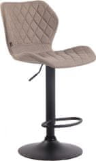 BHM Germany Barová židle Cork, textil, černá / taupe