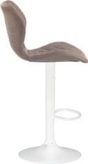 BHM Germany Barová židle Cork, textil, bílá / taupe
