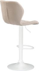 BHM Germany Barová židle Cork, textil, bílá / krémová